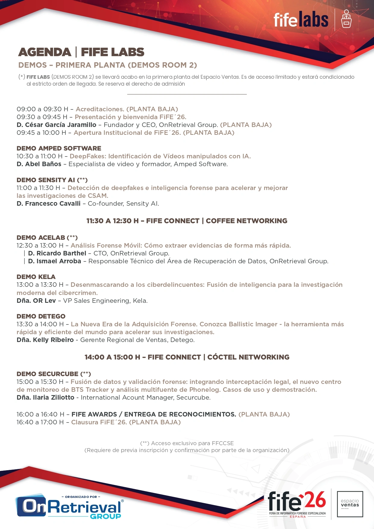 3.AGENDA FiFE26 ESPAÑA demos room 2 3.AGENDA FiFE26 ESPAÑA demos room 2