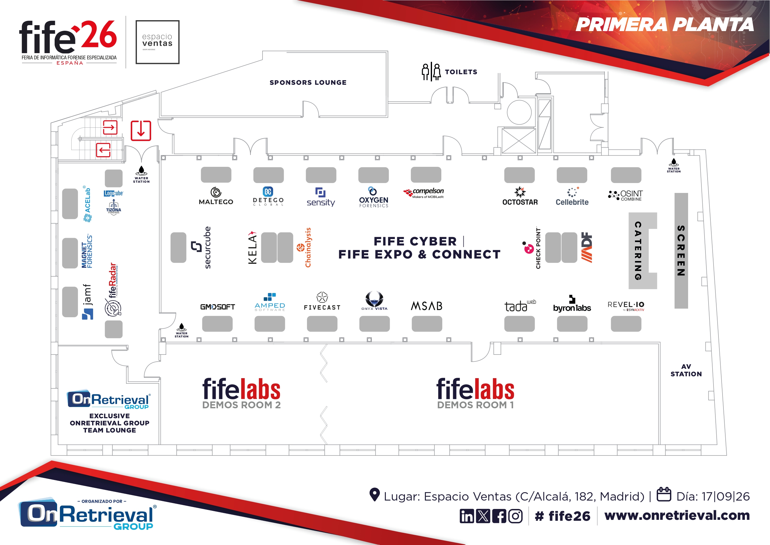 Plano FiFE Expositores primera planta Plano FiFE Expositores primera planta